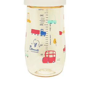 Biberón con diseño de coche Bobdog, 270 ml, color blanco crema, anticólicos, sin BPA, cuello ancho, fácil agarre, tapa de fácil apertura, marcas claras - Product Image 4