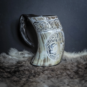 Natural Horn Vinking Drinking Horn Mug-Eco-Friendly Lightweight Polished American Style for Wine <b>Beer</b> Parties Weddings 2026 - Product Image 6