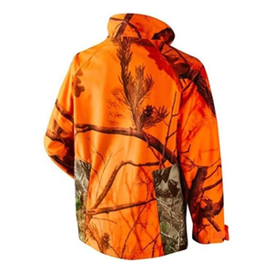 Veste de chasse en softshell pour adultes unisexe, doublure en polaire, imperméable, silencieuse, imprimé camouflage Upland - Product Image 4