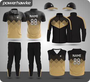 Nueva llegada cuello diseño estilo Cricket Jersey uniforme conjunto con cintura elástica pantalones para niños adultos - Product Image 4