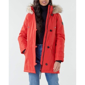 Parka réversible imperméable et isolée pour femme, idéale pour les sports d'hiver, avec capuche en fourrure coupe-vent, décontractée, fournisseur d'usine OEM ODM - Product Image 3