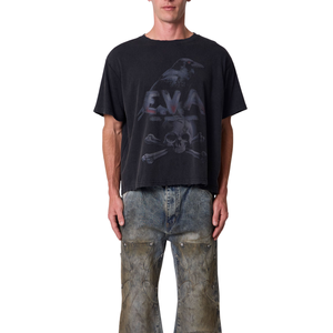 Mens O Neck Short Sleeve T <b>Shirt</b> Dark <b>Gothic</b> Front Graphic Oversized Loose Fit Streetwear Wholesale Custom OEM Cotton Jersey Tee - Product Image 2