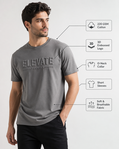 เสื้อยืดผู้ชายพรีเมียม 220G ผ้าฝ้าย 100% ปักโลโก้ คอกลม แขนสั้น เสื้อผ้าสตรีทแวร์ลำลอง, เสื้อผ้าแบรนด์สั่งทำพิเศษ - Product Image 1