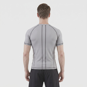 Customized Men Compression T Shirt Short Sleeve Crew Neck Gym Fitness Base Layer Men Sportswear <b>Trainer</b> Quick Dry Slimming Tee - Product Image 2