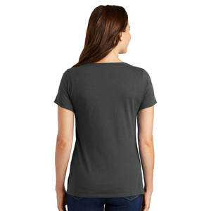 T-shirt d'été pour femme de haute qualité, col rond, manches courtes, couleur unie, 100% coton, jersey décontracté, coupe régulière, longueur longue, toutes saisons - Product Image 3