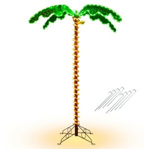 5 Feet LED Pre-Lit Palm Tree Decor with <b>Light</b> <b>Rope</b> for Wedding Lighting - Product Image 1