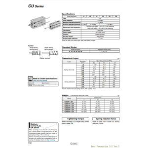 Pièces pneumatiques de CU16-10S de modèle de cylindre de bâti libre de SMC Pneumatics - Product Image 3