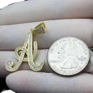 Colgante de Letra del Alfabeto con Diamantes de Moissanita, Sin Cadena, Plata de Ley 925, Regalo de Cumpleaños - Product Image 6