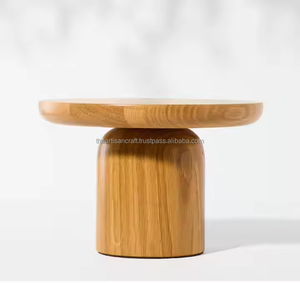 Handmade Natural Wood Cake Stand for Elegant Table Presentation Solid Wood Party or Birthday Dessert Display-Cake <b>Tools</b> - Product Image 3