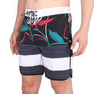 Custom Eco-Friendly Summer Beach <b>Men's</b> Quick Dry Swim <b>Trunks</b> with Drawstring Closure Spandex/Polyester - Product Image 1
