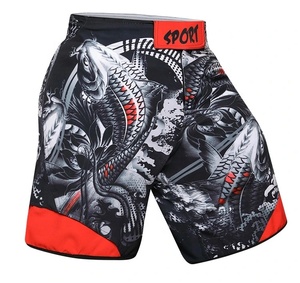 Pantalones cortos sublimados Muay Thai y Kickboxing de diseño personalizado Satén de alta calidad 100% Poliéster para hombre Todas las estaciones - Product Image 5