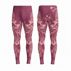 Men's Apparel Slim Fitted Compression Leggings High Elastic Tights Running Gym Workout Custom Printed Design Whole Sale <b>Pants</b> - Product Image 5