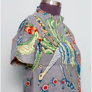 เสื้อทูนิคคอเต่าสไตล์วินเทจสำหรับผู้หญิง ดีไซน์หรูหรา ผ้าฝ้าย 100% ลายดอกไม้สไตล์เกาหลี เป็นมิตรกับสิ่งแวดล้อม เหมาะสำหรับใส่ทำงานหรือไปเรียน - Product Image 5