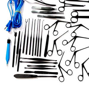 Juego de 43 Instrumentos Quirúrgicos Básicos con Recubrimiento Cerámico Negro Mate, de Uso Médico, Certificación CE, Reutilizables, Autoclavables y Duraderos - Product Image 1