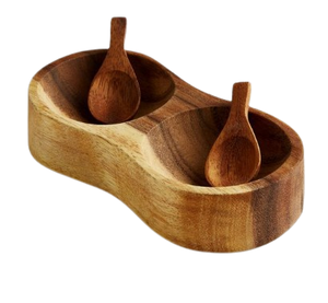 Natural Wood Salt and <b>Sugar</b> Container Set Premium Handcrafted Elegant Wholesaler Price <b>Sugar</b> <b>Bowl</b> with Spoon From India - Product Image 2