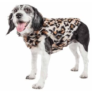 Cappotto per Cani in Pelliccia di Visone Luxe Lab Pard con Splendido Motivo Leopardato, Abbigliamento di Lusso per Animali Domestici - Product Image 1