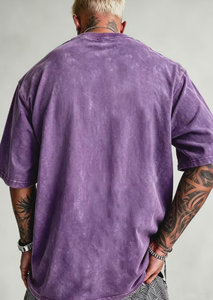 T-shirt Homme Oversize en Jersey 100% Coton Délavé au Sable, Manches Courtes, Col Rond, Style Vintage Usé, Streetwear, 320g Hardihood - Product Image 2