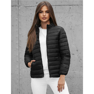 Chaqueta de Invierno Acolchada para Mujer de Alta Calidad, con Cuello Alto, Cierre de Cremallera, de Nailon Grueso - Product Image 5