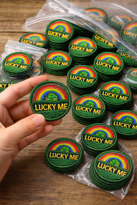 Lot de 100 écussons Lucky Me de 2,5 pouces, 10 couleurs disponibles, badges brodés thermocollants DIY de haute qualité - Product Image 2