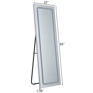 Miroir LED FCH rectangulaire à angle droit 65*22 pouces en alliage d'aluminium, peut être posé ou accroché, éclairage à trois tons, luminosité réglable, mémoire complète - Product Image 3