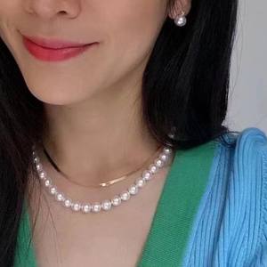 Collar de Perlas de Agua Dulce a la Moda con Luz Intensa, Casi Perfecto, Belleza Impecable, Joyería Popular para Regalo del Día de la Madre - Product Image 4