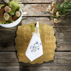 ผ้าลินินที่ทนทานพร้อมลายปักดอกคอร์นฟลาวเวอร์ แรงบันดาลใจจากทุ่งหญ้าในยุโรป ช่วยเพิ่มความโดดเด่นให้โต๊ะอาหารและโอกาสพิเศษ - Product Image 3