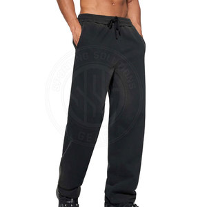 Pantalon de survêtement en molleton bouclette pour homme, coupe décontractée, matière douce et taille à cordon de serrage - Product Image 2