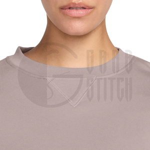 Sudadera Corta Oversize de Cuello Redondo para Mujer, Personalizable, de Forro Polar, Manga Larga, Estilo Urbano - Product Image 2