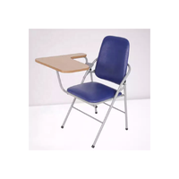 Chaise de conférence pliable moderne EVO-Gl04B avec tablette d'écriture pour l'école et le bureau à domicile, mobilier de bureau inclinable