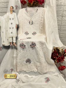 เสื้อปักผ้าฝ้ายหนาทำจากผ้าฝ้ายแท้ด้านล่างและปักลาย Kota dupatta - Product Image 2