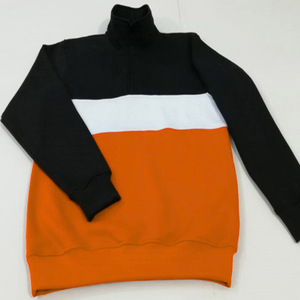 เสื้อสเวตเชิ้ตคอตตอนฟลีซคุณภาพสูงแบบคอตั้งสีตัดกัน รุ่นวินเทอร์ 2026 แบบซิป ¼ ตัว พร้อมดีไซน์คัลเลอร์บล็อก - Product Image 1