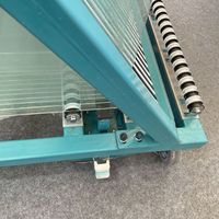 Chariot de rangement pour verres, capacité de charge 1,5 tonne, 84 emplacements, design en verre épais, support pour harpes