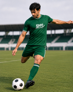 Conjunto de Uniforme de Fútbol Personalizado para Hombre, Camiseta y Pantalones Cortos de Fútbol, Transpirable, Ligero, de Secado Rápido, 100% Poliéster, Transferencia Térmica, Verano - Product Image 5
