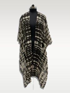 Open Front Animal Print Chiffon Kimono <b>Boho</b> Loose Asymmetric Maxi <b>Dress</b> <b>Summer</b> Batwing Sleeve Translucent Woven Style - Product Image 1