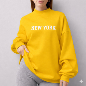 2026 Women Knitted Fleece Oversized <b>Turtleneck</b> Winter Pullover Loose Fit Casual Top Front Logo Anti-Wrinkle Sweatshirt - Product Image 4