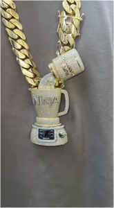 จี้เงินแท้ 925 รูปทรงมิกเซอร์แบบกำหนดเองได้ ประดับเพชรโมอิสซาไนต์ทรงบริลเลียนท์ ดีไซน์ฮิปฮอป 3 มิติ พร้อมสร้อยขนาดใหญ่สำหรับทุกเพศ - Product Image 2