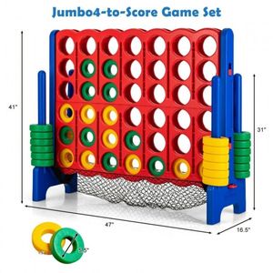 Juego de Piso Gigante 4 en Raya con Red de Almacenamiento para Recreación al Aire Libre - Product Image 5