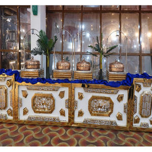 Mostrador de Comida Moderno para Eventos de Boda, Mostrador de Comida de Acero Inoxidable para Salón de Banquetes, Mostrador de Buffet para Bodas en EE. UU. - Product Image 1