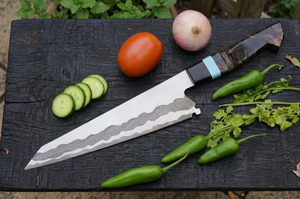 Couteau de Chef Professionnel 2026 LEGACY BLADES Fait Main en Acier à Haute Teneur en Carbone, Manche en Résine, Finition Poli Miroir, Compatible Lave-Vaisselle - Product Image 3