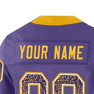 Jersey Sepak Bola Emas Custom Unisex V-Neck Bahan Mesh Cetak Sublimasi Nama Tim Nomor Depan Anti Lembab Bernapas Dewasa - Product Image 5