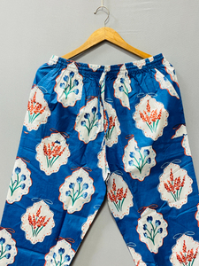 Handmade Cotton Pajama Set, Summer Nightwear, Bohemian Sleepwear, Women Loungewear with <b>pants</b>, Bridesmaid - Product Image 5