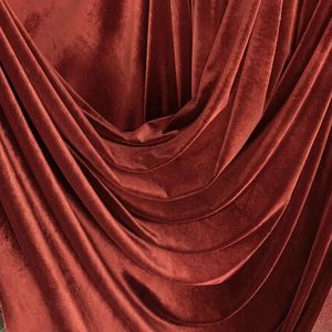Premium Dark <b>Red</b> Velvet Fabric 100% Polyester 130 GSM Medium Weight Woven Breathable Quick-Dry Wrinkle Resistant Garment - Product Image 6