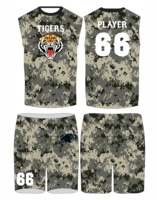 Tigers Kamuflaj 7v7 Üniforma Seti Yüceltilmiş Nem Emici Unisex Yetişkin Atlet Şort