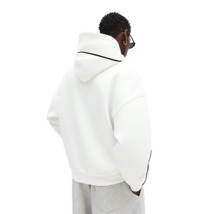 Sudadera con Capucha Oversize de Forro Polar para Hombre, 280 Gramos, Color Sólido, con Ribete en Contraste, Personalizable, Ecológica, Venta al por Mayor Otoño-Invierno - Product Image 2