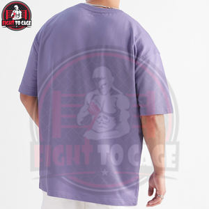 Nouveauté T-shirts pour hommes Street Wear lavande à manches tombantes, 100% Coton, Col Rond, Couleur Unie, Grande Taille, Personnalisables - Product Image 2