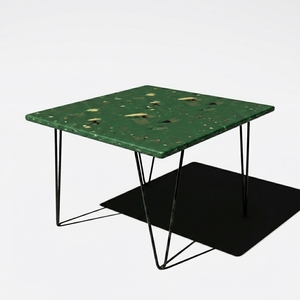 Mesa Baja de Comedor y Café 4GoodThings, Fabricada con Plástico Reciclado, Moderna, Minimalista, Impermeable, Apilable, Ecológica, Muebles para el Hogar - Product Image 3