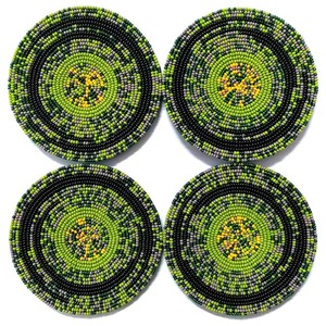 Stylish Handmade Glass Seed <b>Beads</b> <b>Coaster</b> Perfect For Enhancing Party Table Decor And Special Occasion Presentation - Product Image 3