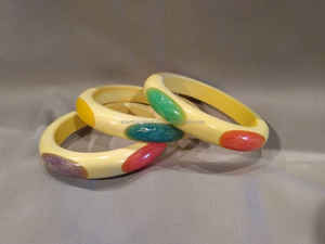 Highly Polished Customized Handcrafted Cufflink Vintage Style Fashion Resin Joint <b>Bangle</b> for Women From India - Product Image 3