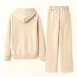 Conjunto de Sudadera con Capucha y Pantalones Deportivos Vintage con Lavado Ácido Personalizado, Ropa Deportiva Urbana con Bordado Rosa para Mujer - Product Image 2