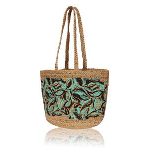 Bolsos de Mano de Yute Ecológicos de Moda 2026 para Mujer, Bolsos de Regalo de Lujo con Logotipo Personalizado, Bolsos de Fin de Semana con Patrón de Letras - Product Image 2